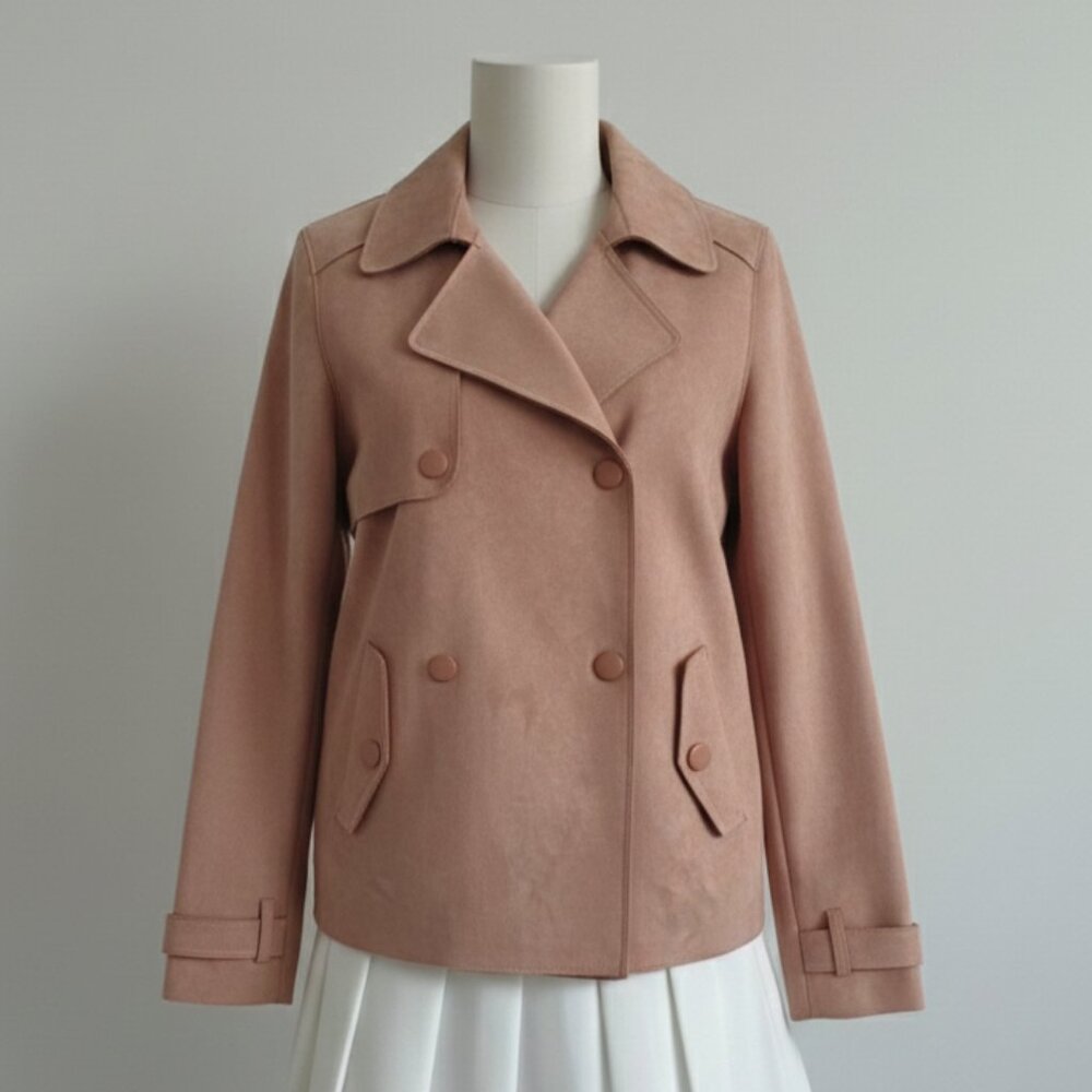 Like New Pink Short Zara Trench Coat